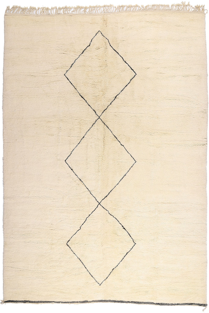 11 x 16 - Organic Modern Beni Ourain Moroccan Rug - 21137