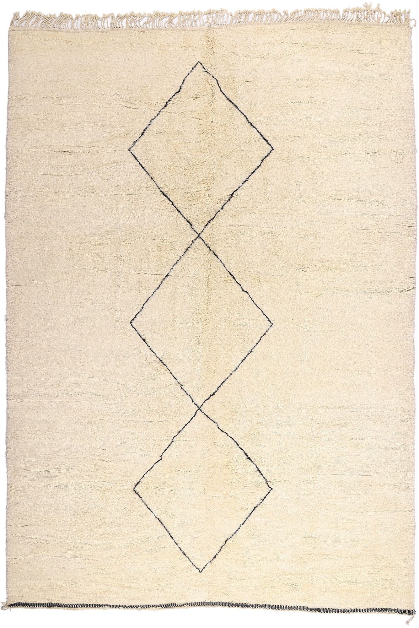 11 x 16 - Organic Modern Beni Ourain Moroccan Rug - 21137