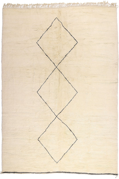 11 x 16 - Organic Modern Beni Ourain Moroccan Rug - 21137