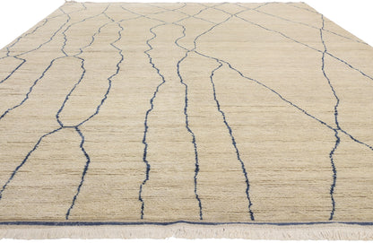 10 x 14 Rippled Silence Organic Modern Moroccan Rug 31281