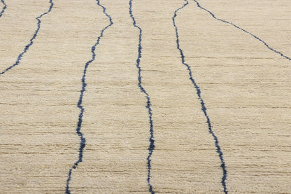 10 x 14 Rippled Silence Organic Modern Moroccan Rug 31281
