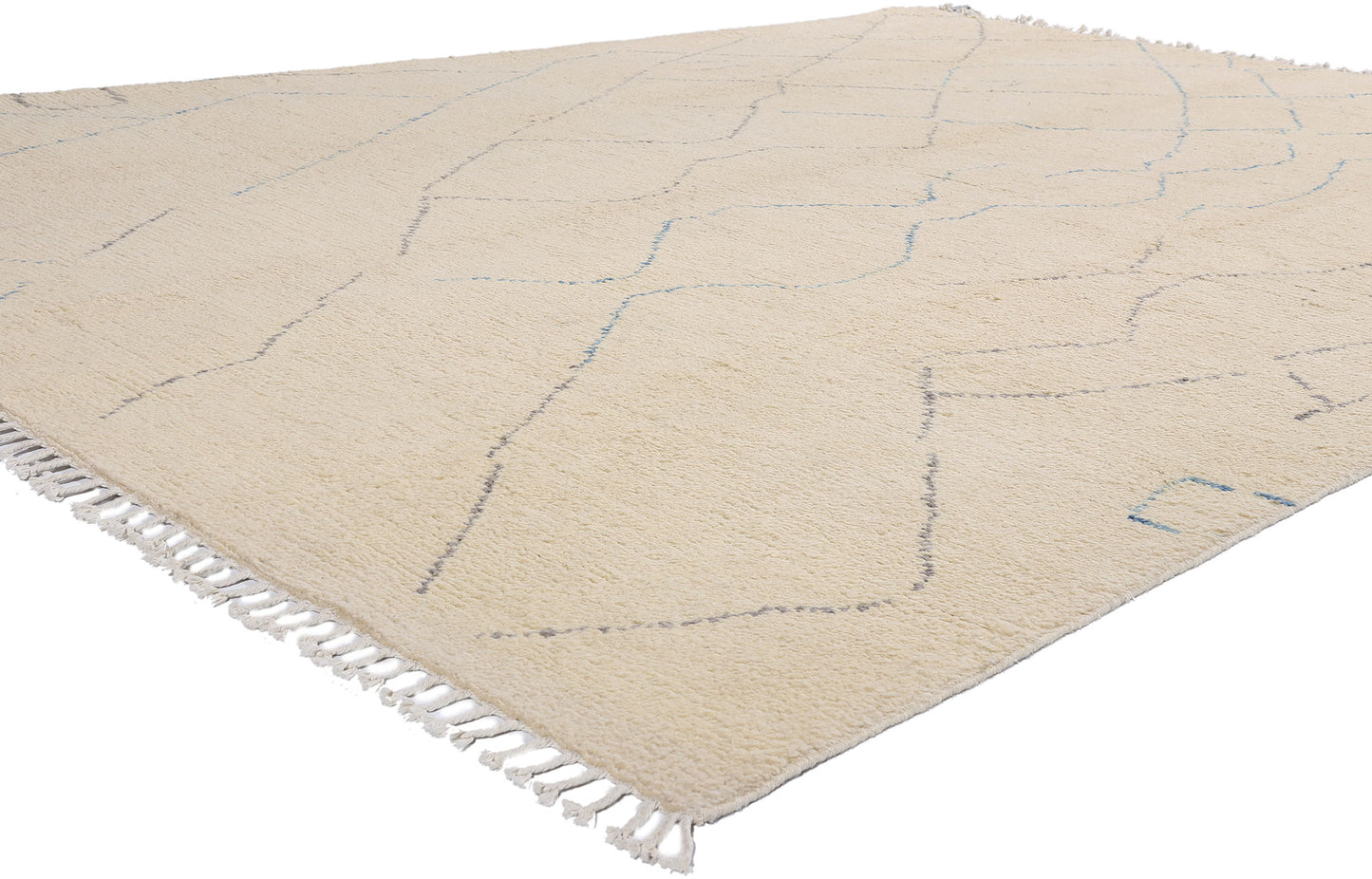 9 x 12 Beige Organic Modern Moroccan Rug 80631