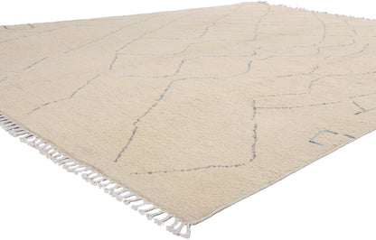 9 x 12 Beige Organic Modern Moroccan Rug 80631