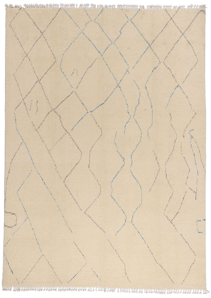 9 x 12 Beige Organic Modern Moroccan Rug 80631