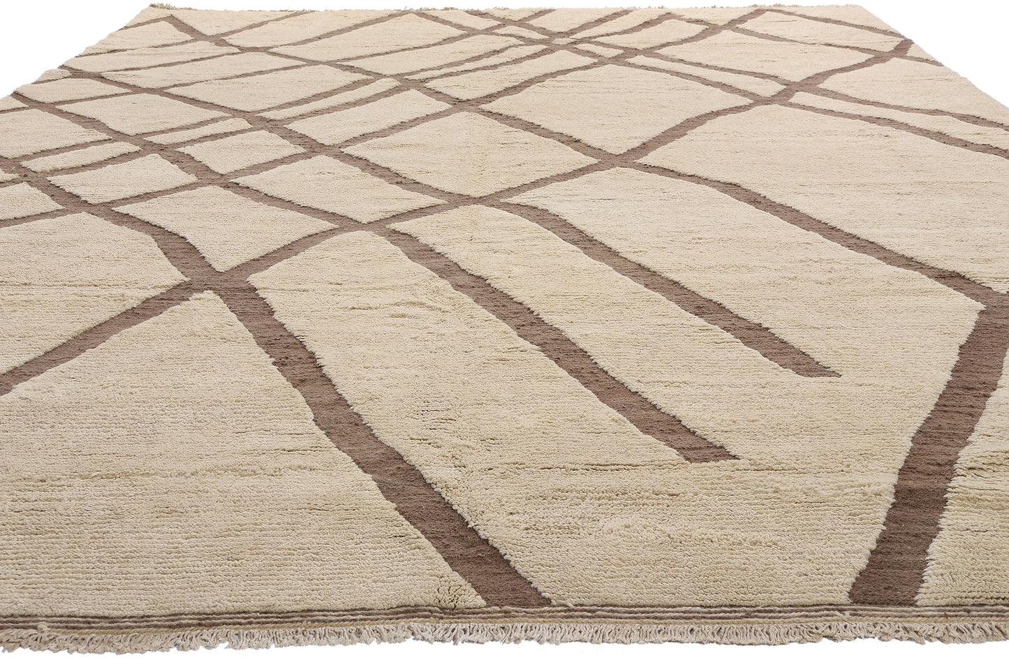 10 x 14 - Beige Pakistani Moroccan Rug - 80528