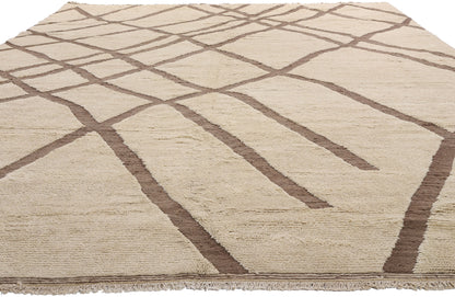 10 x 14 - Beige Pakistani Moroccan Rug - 80528