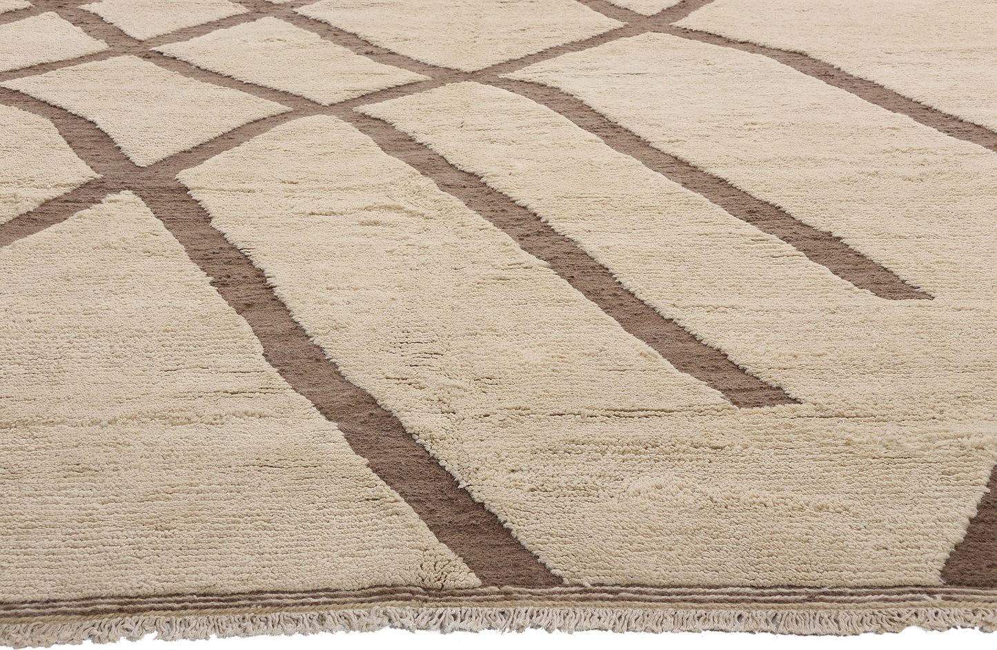 10 x 14 - Beige Pakistani Moroccan Rug - 80528