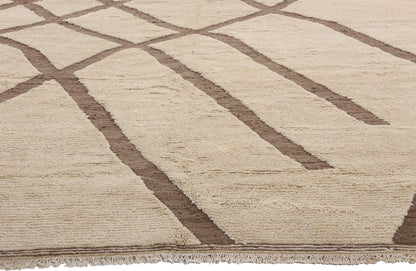 10 x 14 - Beige Pakistani Moroccan Rug - 80528