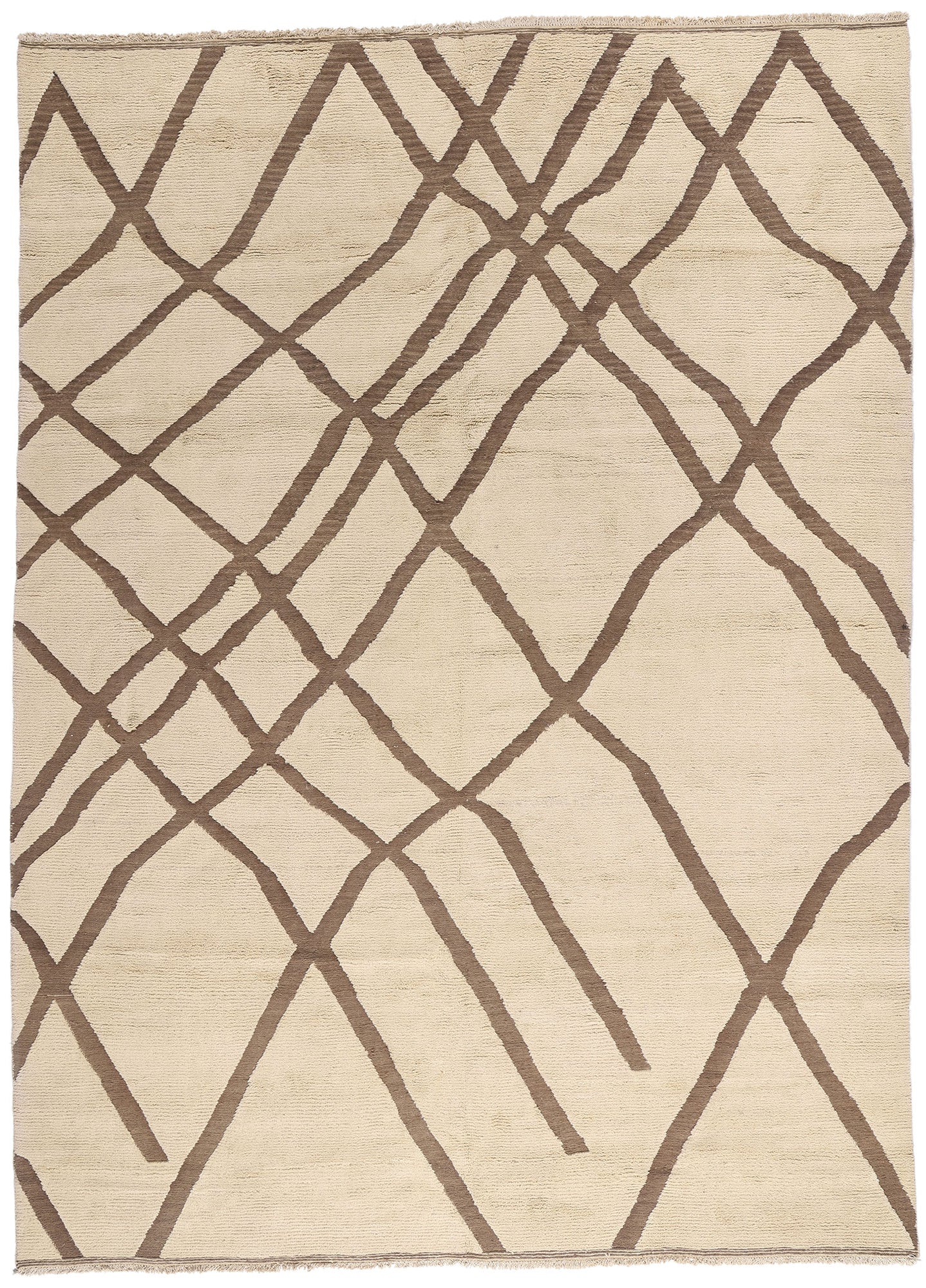 10 x 14 - Beige Pakistani Moroccan Rug - 80528