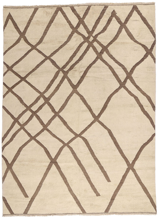10 x 14 - Beige Pakistani Moroccan Rug - 80528