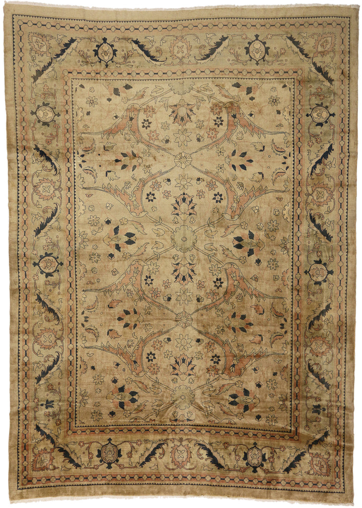 13 x 18 - Brown Vintage Persian Mahal Rug - 75823