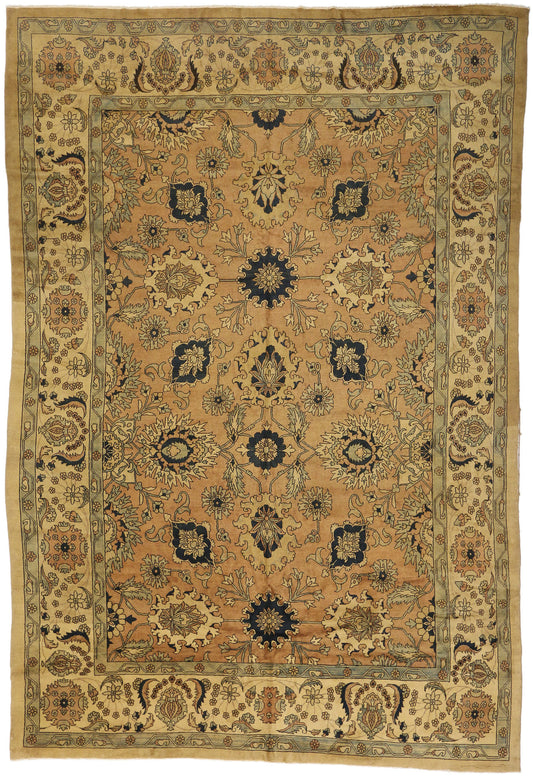 13 x 19 - Brown Vintage Persian Mahal Rug - 75827