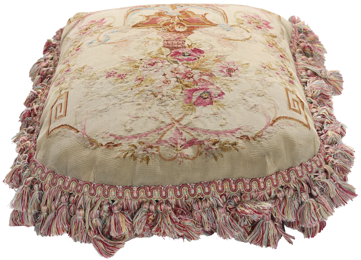 1 x 1 Pair of Antique French Aubusson Tapestry Pillows 79197
