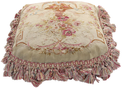 1 x 1 Pair of Antique French Aubusson Tapestry Pillows 79197