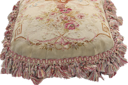 1 x 1 Pair of Antique French Aubusson Tapestry Pillows 79197