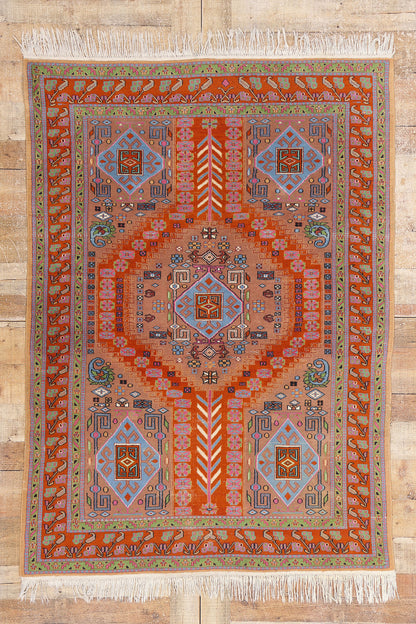 4 x 6 Vintage Pakistani Bokhara Rug 79141