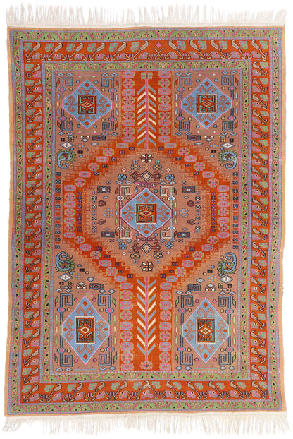 4 x 6 Vintage Pakistani Bokhara Rug 79141