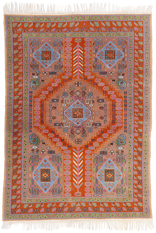 4 x 6 Vintage Pakistani Bokhara Rug 79141