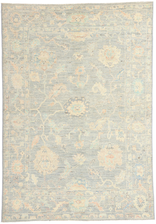 5 x 7 Colorful Pastel Oushak Rug 80883