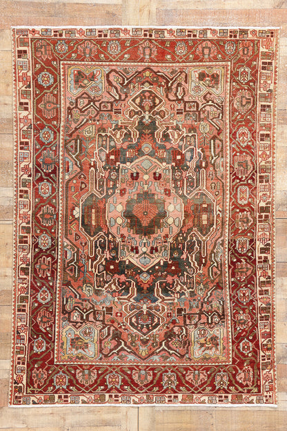 5 x 8 Antique Persian Bakhtiari Rug 61322