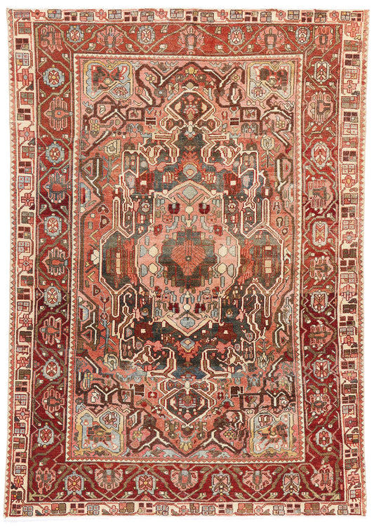 5 x 8 Antique Persian Bakhtiari Rug 61322