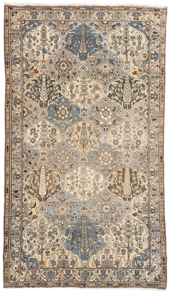 5 x 9 Antique Persian Bakhtiari Rug 61382
