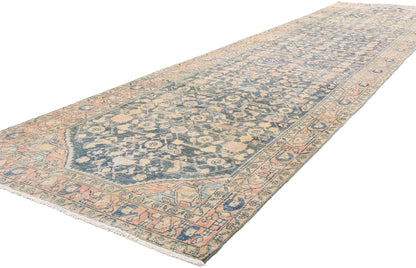 4 x 17 Antique Persian Hussainabad Hamadan Rug 61330