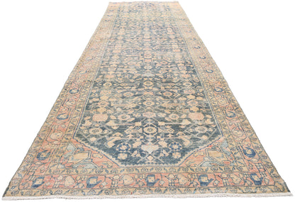 4 x 17 Antique Persian Hussainabad Hamadan Rug 61330