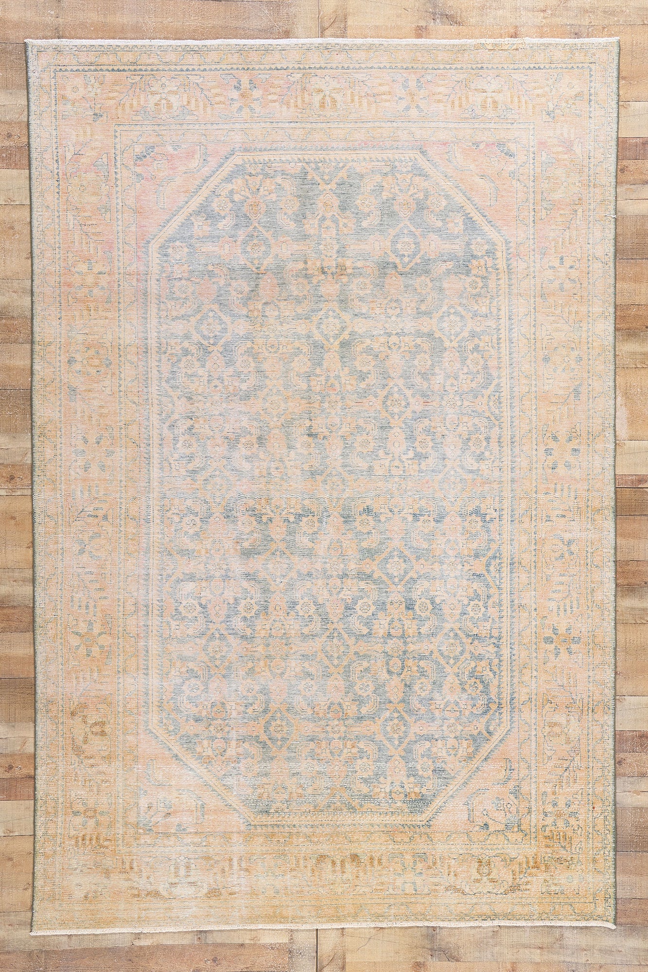 7 x 10 Antique Persian Hamadan Rug 61337