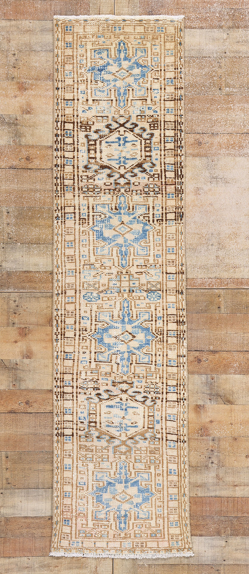 2 x 7 Vintage Persian Karaja Heriz Rug 61334