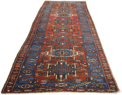 3 x 10 Vintage Persian Karaja Heriz Rug 78955