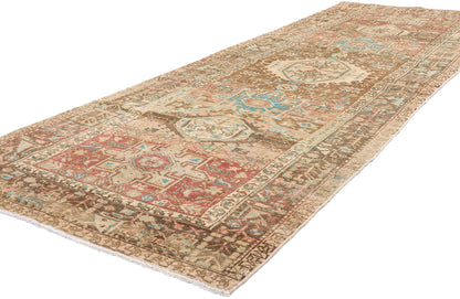 4 x 11 Vintage Persian Karaja Heriz Rug 61331