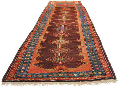 4 x 13 Antique Persian Tribal Kurdish Rug 61359