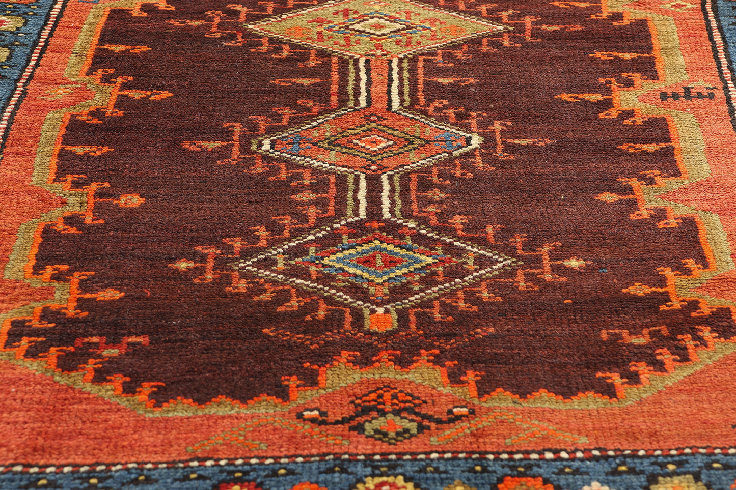 4 x 13 Antique Persian Tribal Kurdish Rug 61359