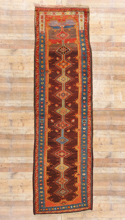 4 x 13 Antique Persian Tribal Kurdish Rug 61359