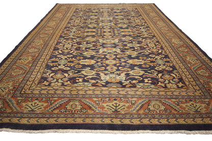 7 x 10 - Brown Vintage Persian Mahal Rug - 75830