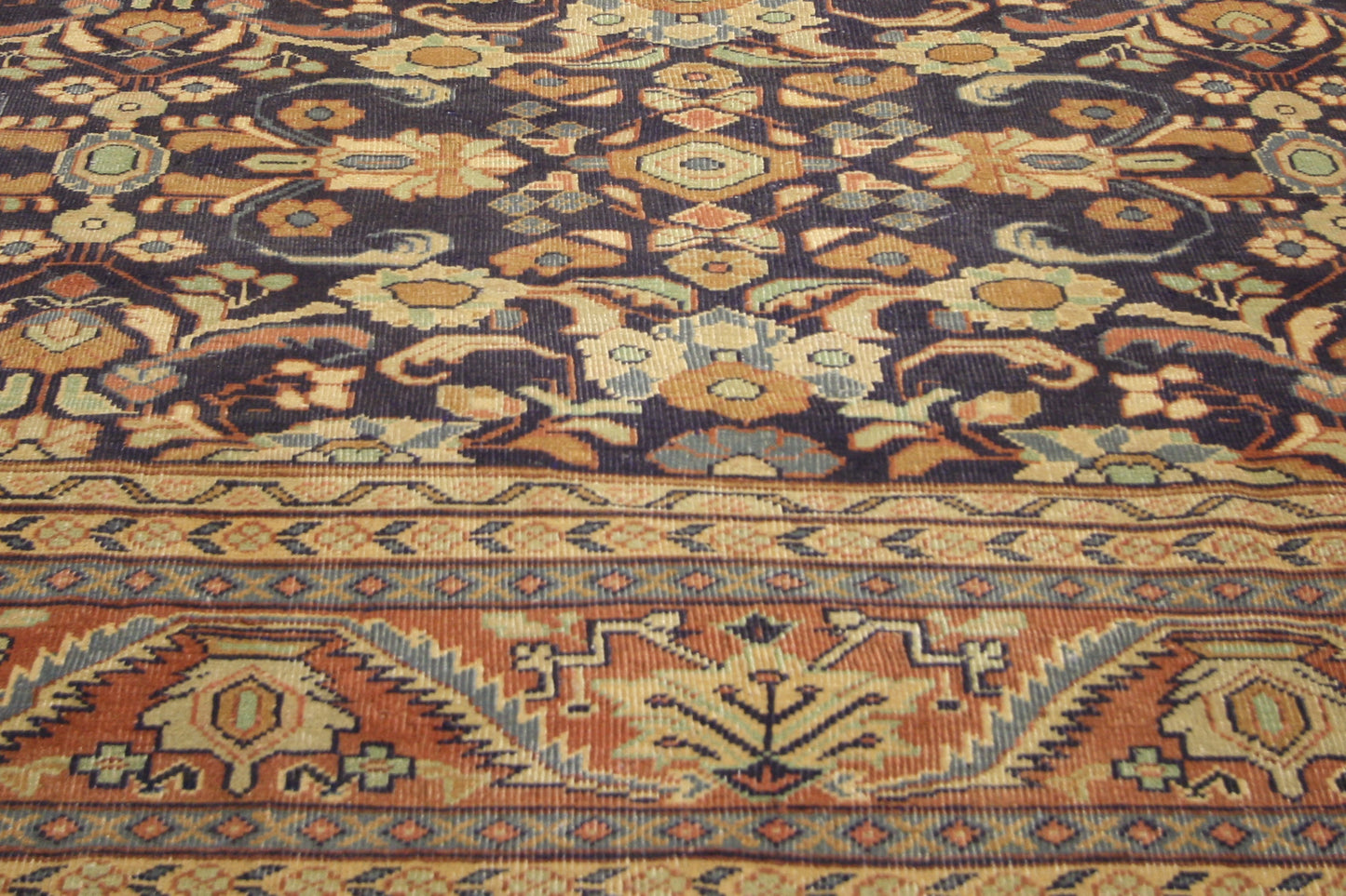 7 x 10 - Brown Vintage Persian Mahal Rug - 75830
