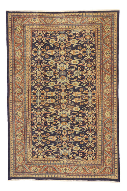 7 x 10 - Brown Vintage Persian Mahal Rug - 75830