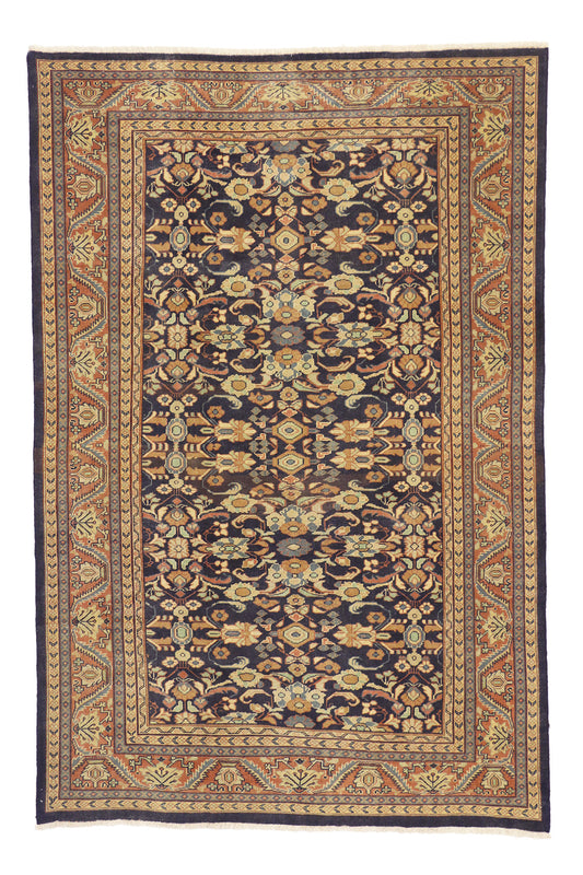 7 x 10 - Brown Vintage Persian Mahal Rug - 75830
