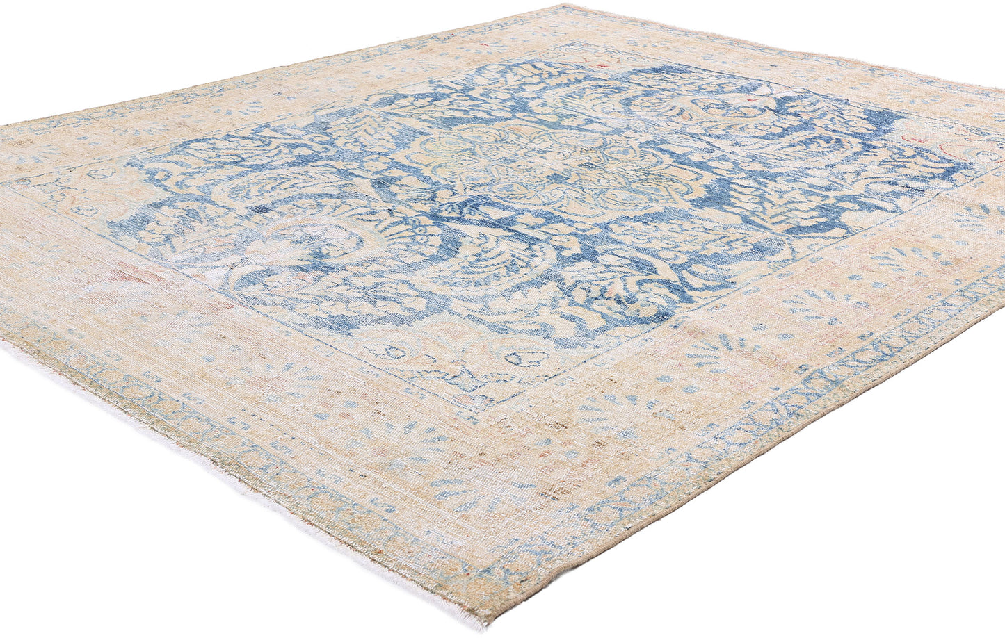 6 x 7 Antique Blue Persian Malayer Rug 61320