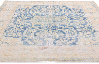 6 x 7 Antique Blue Persian Malayer Rug 61320