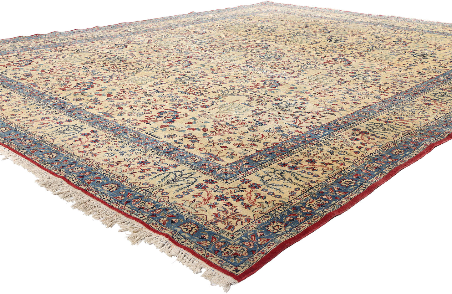 10 x 13 Vintage Tudeshk Persian Nain Rug 79126
