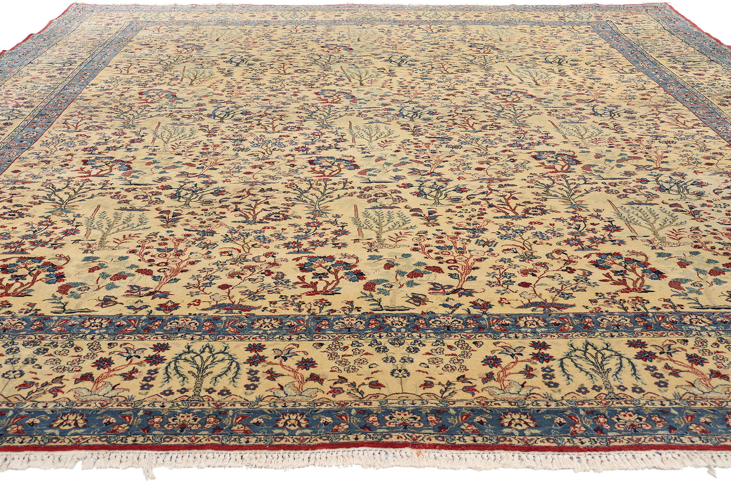 10 x 13 Vintage Tudeshk Persian Nain Rug 79126