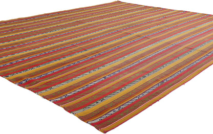 8 x 10 Vintage Persian Moharramat Qashqai Kilim Rug 61360