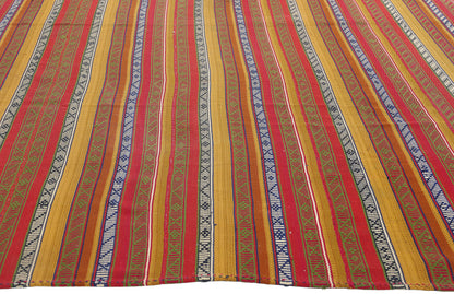 8 x 10 Vintage Persian Moharramat Qashqai Kilim Rug 61360