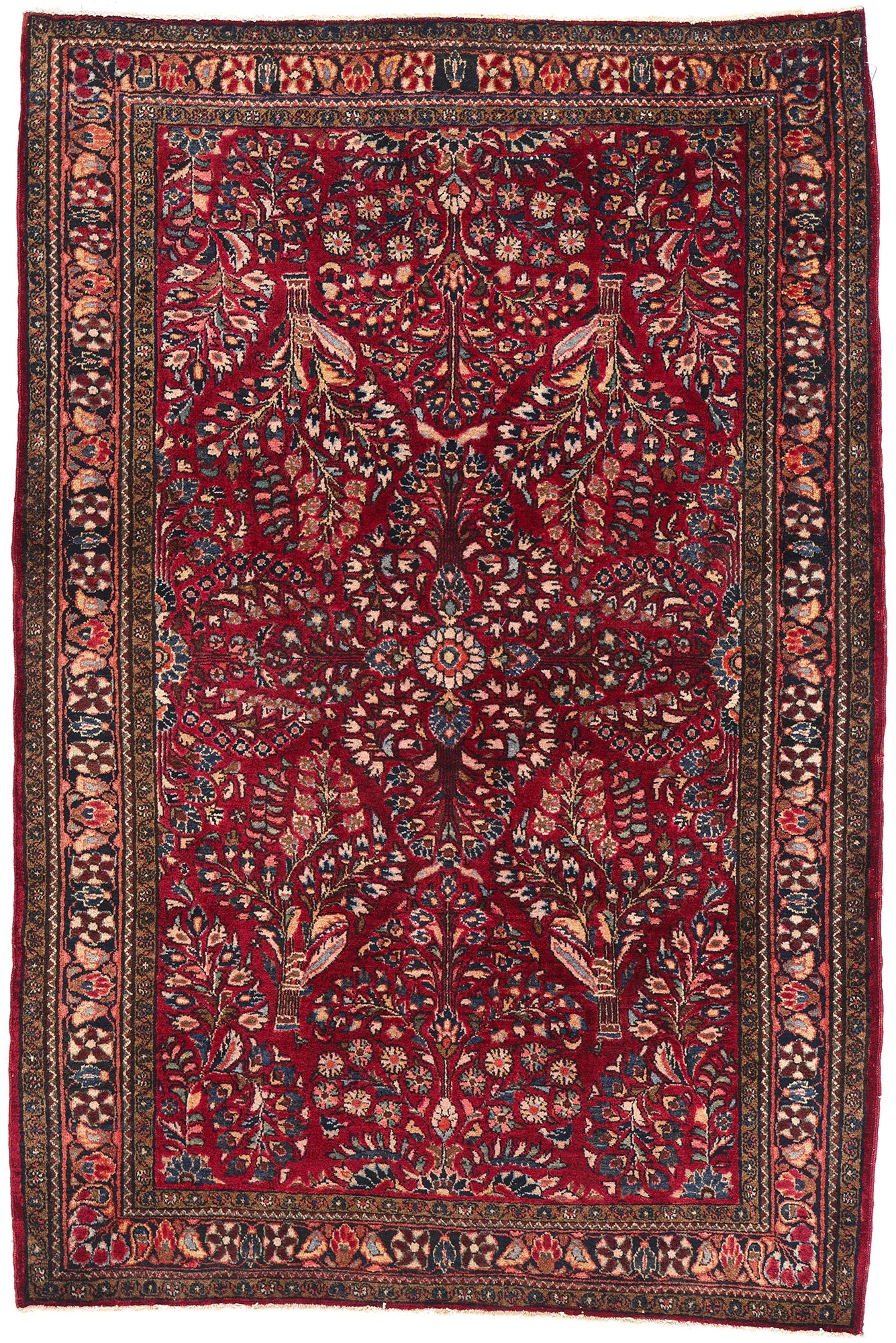 3 x 5 Antique Persian Sarouk Rug 79153