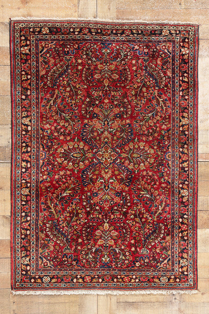 3 x 5 Vintage Persian Sarouk Rug 78914