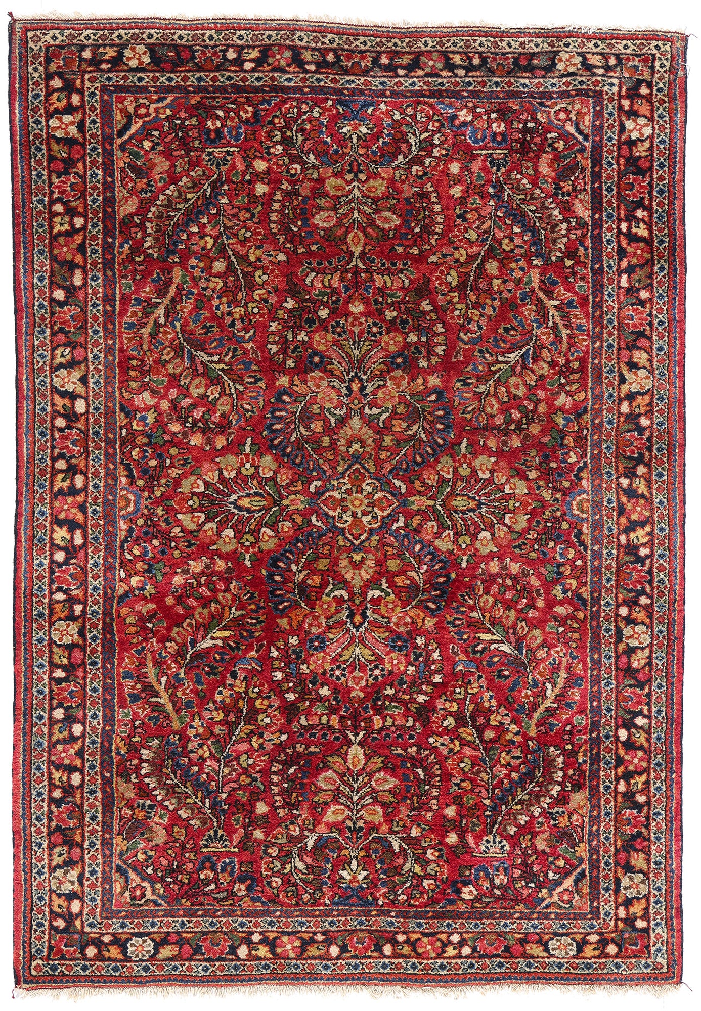 3 x 5 Vintage Persian Sarouk Rug 78914