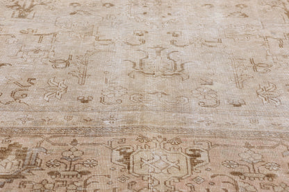 10 x 13 Vintage Earth-Tone Persian Tabriz Rug 61352