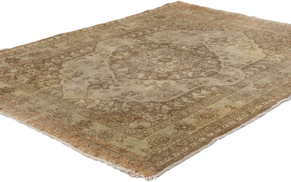 4 x 5 Antique Persian Tabriz Rug 78784